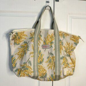 Cath Kidston Overnight Foldaway Bag Mimosa Flower Tote Cotton Canvas Cottagecore
